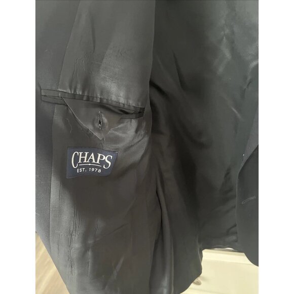 Chaps RL Blazer Mens 44R Navy Blue Wool Sport Coat Gold Buttons Classic Jacket - Picture 3 of 5